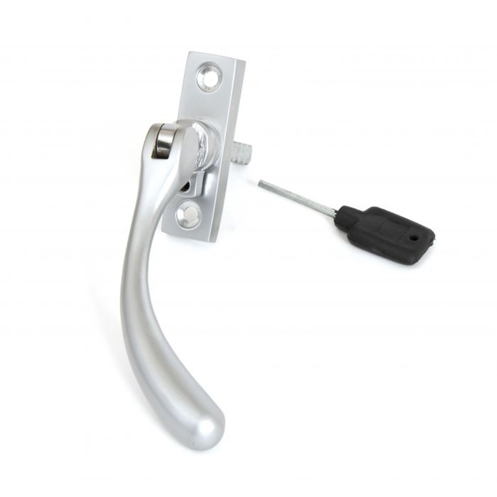 From the Anvil Slim Peardrop Espag Window Handle - Satin Chrome (Right Hand)